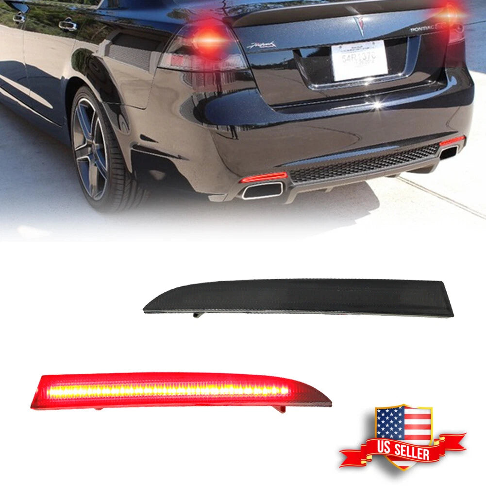 Smoked Lens LED Bumper Reflector Tail Lights for Chevy Camaro (2016–2023)