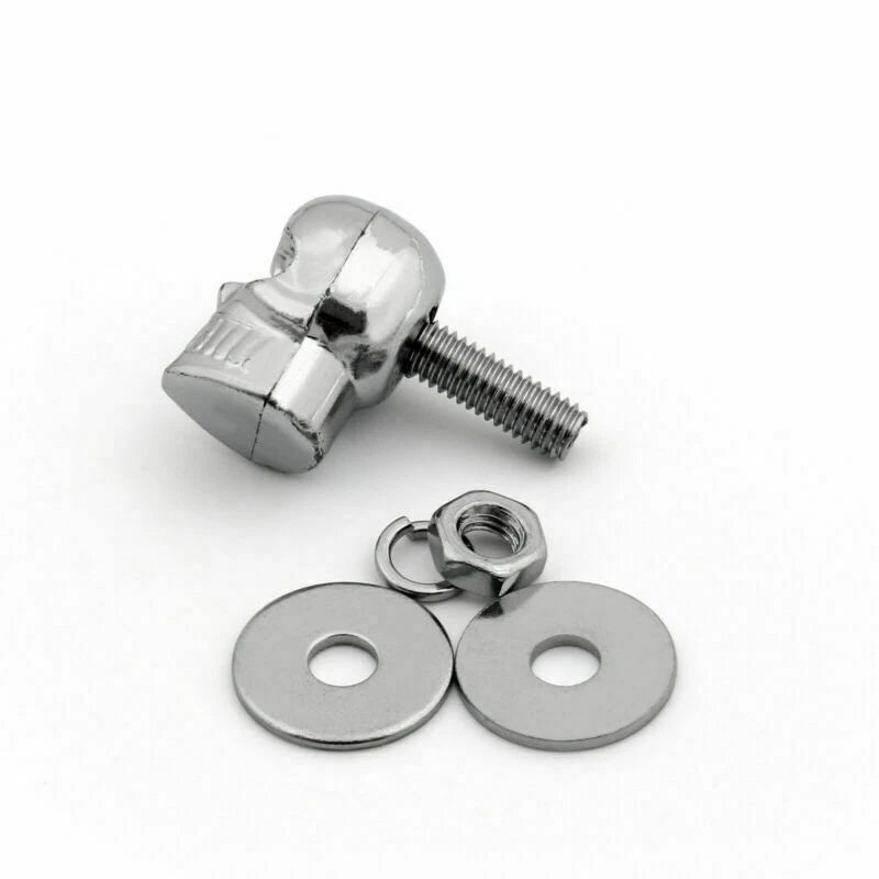 6x Chrome Skull License Plate Frame Screw Bolt T9 for Universal Motorcycle