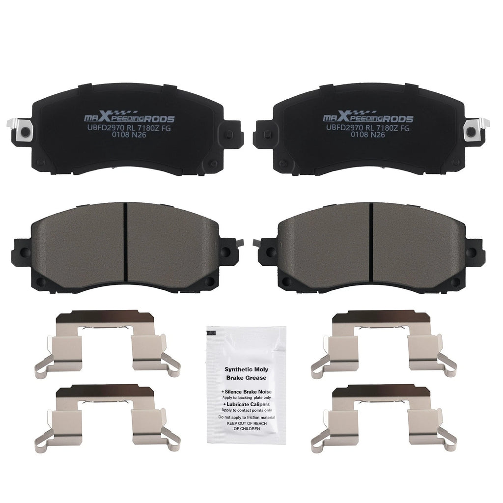 Set of 4 Front Ceramic Brake Pads for Subaru Crosstrek (2018–2025), Legacy (2020–2025)
