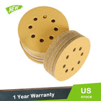 Set of 100 Hook-and-Loop Sanding Discs 5 Inch 100 Grit