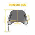 Universal Motorcycle Windshield for 5"-7" Headlight (Smoked)