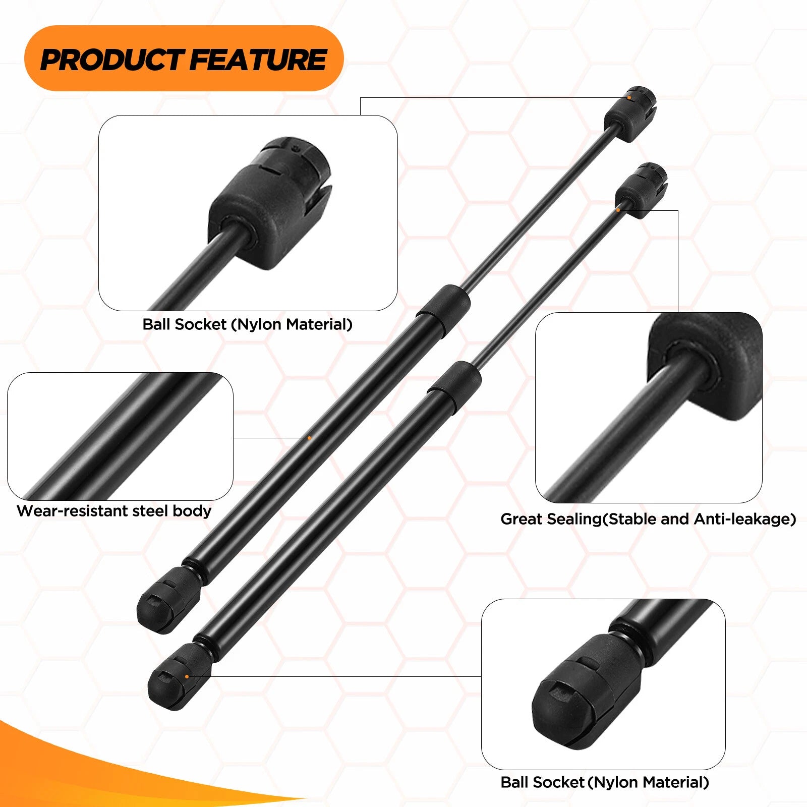 16" Gas Strut for ATC Leer Snugtop Truck Camper Shell (2017–2024)