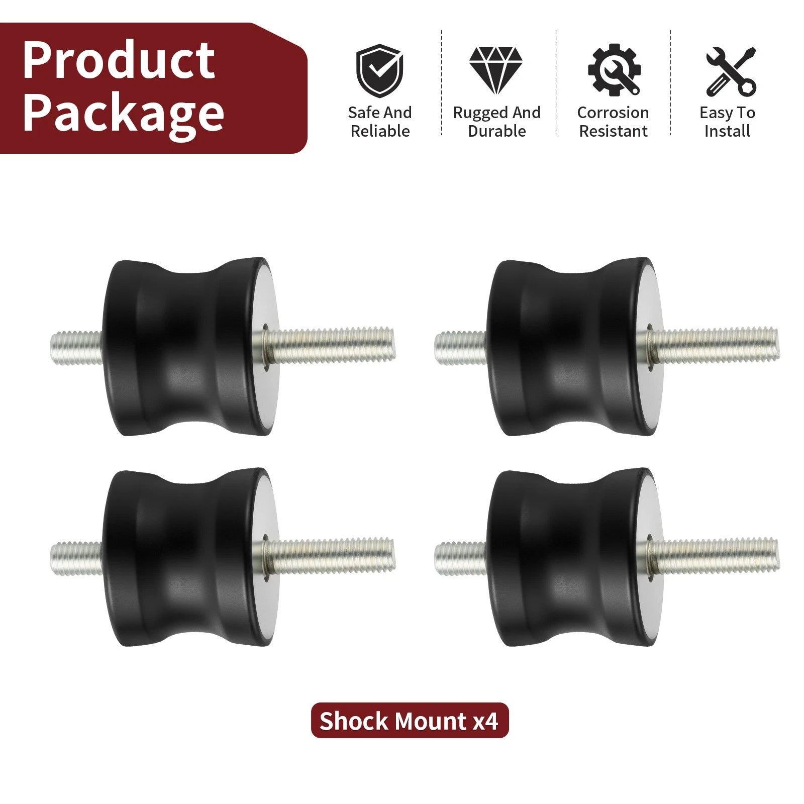 4Pcs Shock Mount 939010254 for Multiquip MVC-64VH/VHW MVC80VH/VHW MVC82VH/VHW
