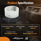 Heater Blower Motor for Nissan Frontier 4.0L V6 (2017–2019) 27226-EA000