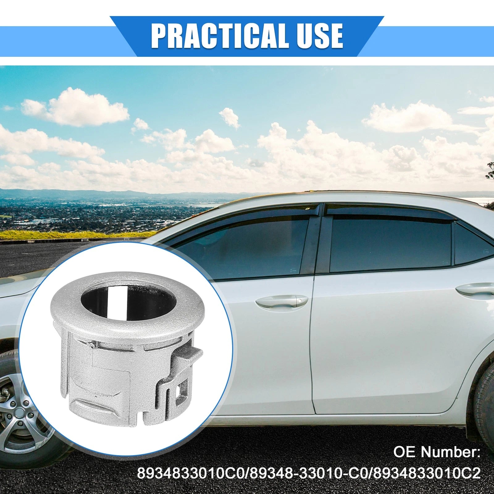 Car Parking Sensor Retainer Holder for Lexus ES350 (2007) - Silver Tone