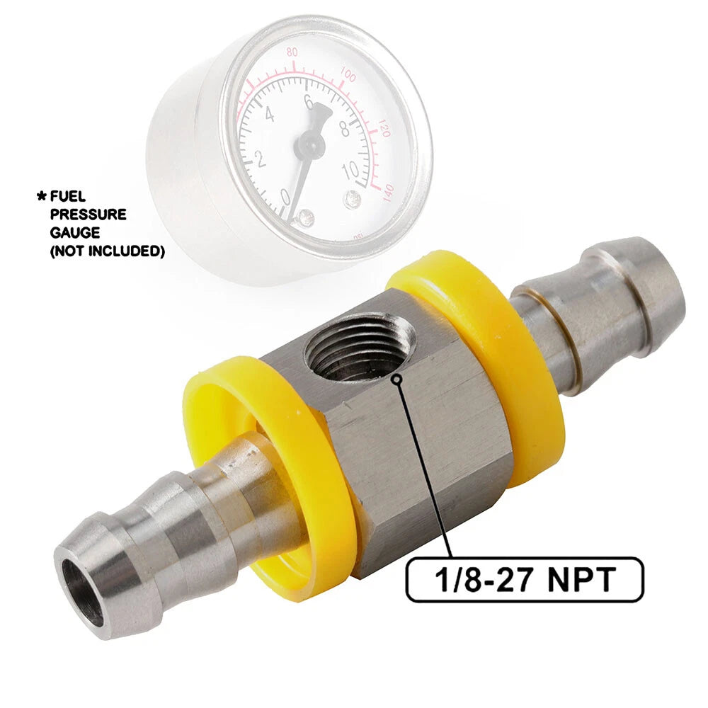 Fuel Pressure Gauge Sensor T-Fitting Adapter for GlowShift