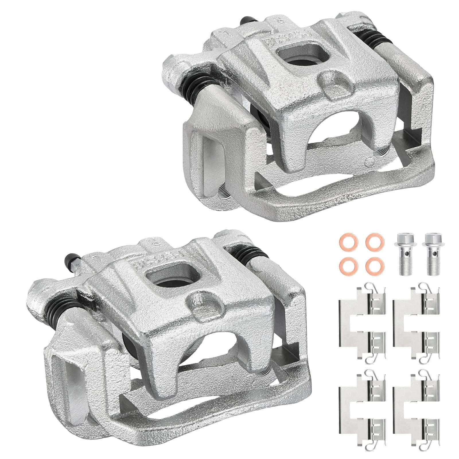 2PC Rear Brake Calipers w/ Bracket for 2004-2007 Toyota Highlander (2.4L 3.3L)