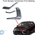 3 pc Set Front Bumper Chrome Trim Molding for Mitsubishi Outlander (2016–2019)