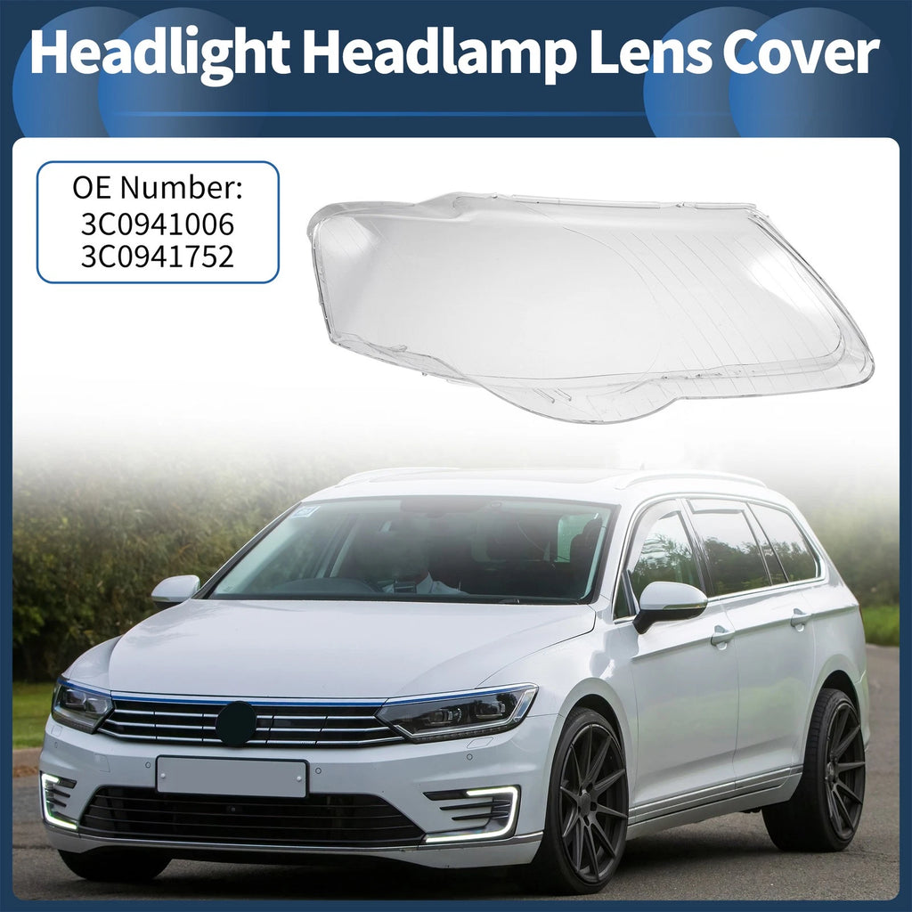 1 Pc Headlight Lens Cover for Volkswagen Passat (2006–2010) No. 3C0941006