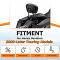 Black Backrest Sissy Bar with Stealth Rack for Harley Touring Street Glide (2009–2026)