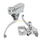 1" Hydraulic Brake Master Cylinder & Clutch Lever for Motorcycle (Chrome)