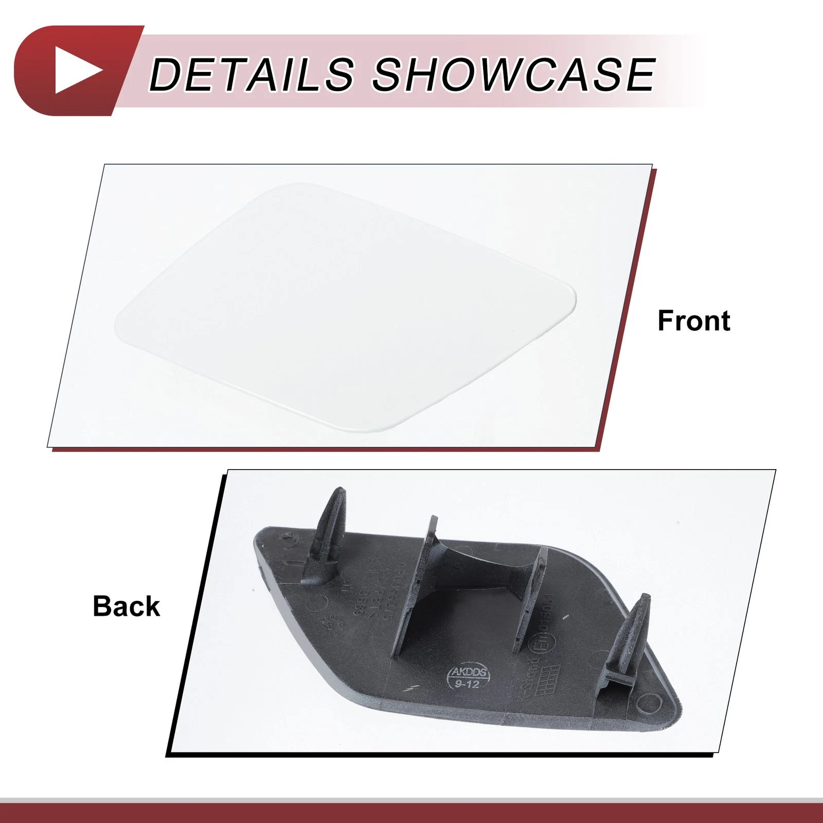 Front Left Washer Nozzle Cover Cap for Audi A6 (2009–2010) 1 Pcs White