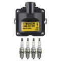 Set of 4 Bosch Ignition Coils & NGK Spark Plugs for Corolla Golf Jetta (2000–2023)