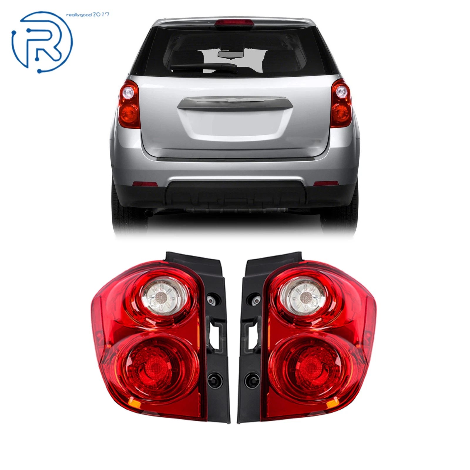 Set of 2 Tail Lights for Chevy Equinox (2010–2015) Halogen