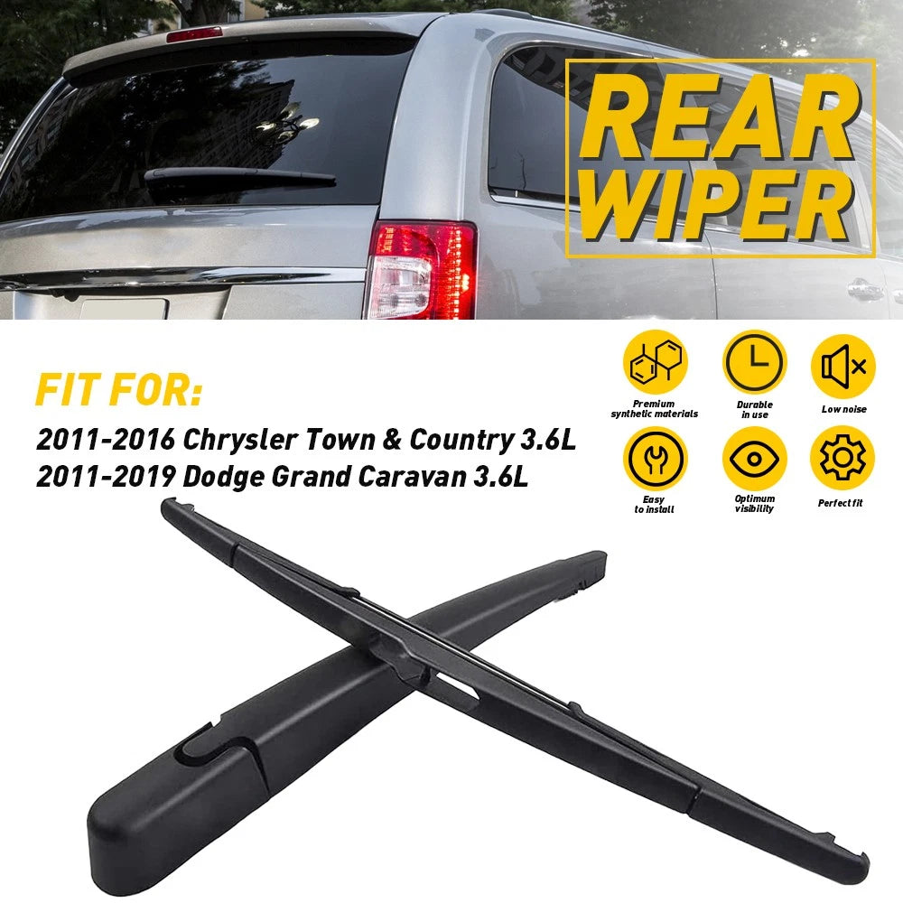 Rear Wiper Arm & Blade for Chrysler Town & Country, Dodge Grand Caravan (2012–2016)