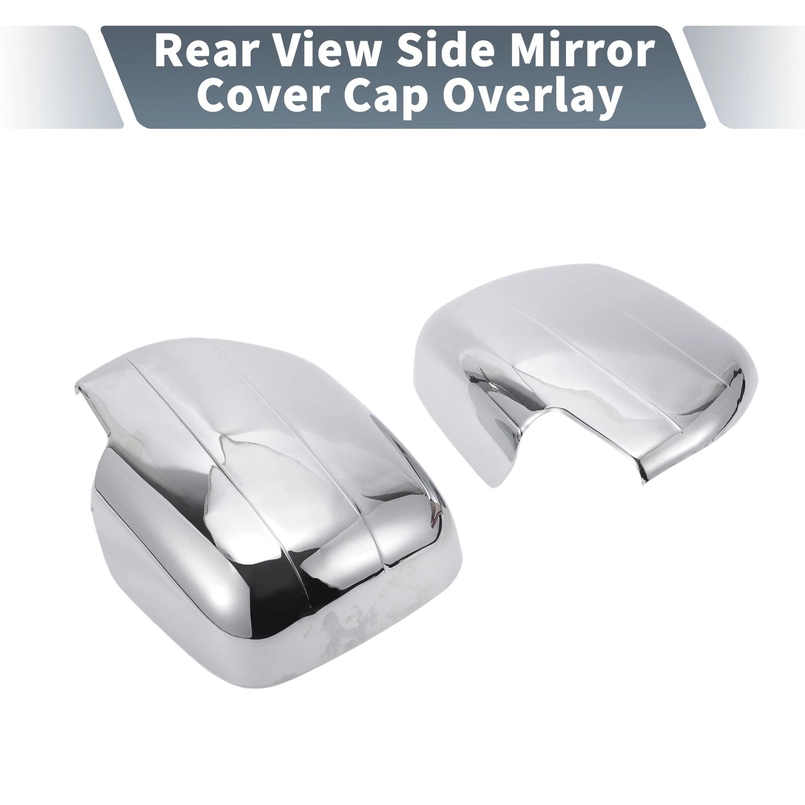 Pair Chrome Plated Rearview Mirror Cap Overlay for Lexus Land Cruiser 