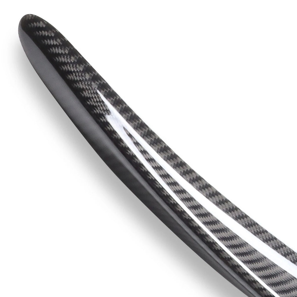 Glossy Carbon Fiber Rear Trunk Lip Spoiler for Tesla Y (2020–2022)