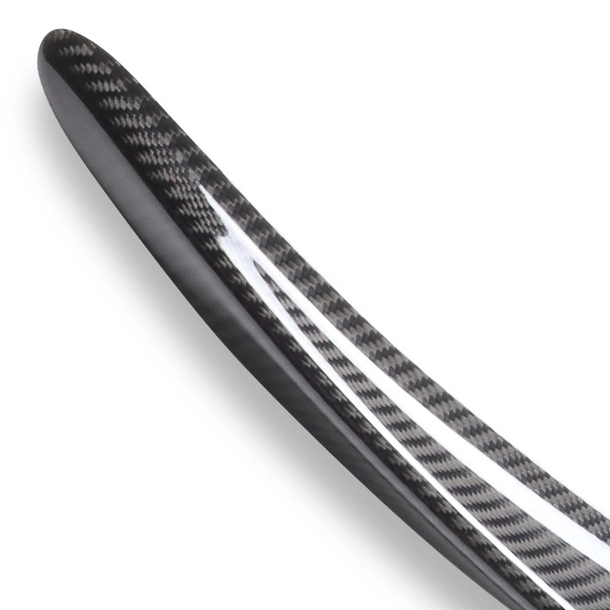 Glossy Carbon Fiber Rear Trunk Lip Spoiler for Tesla Y (2020–2022)