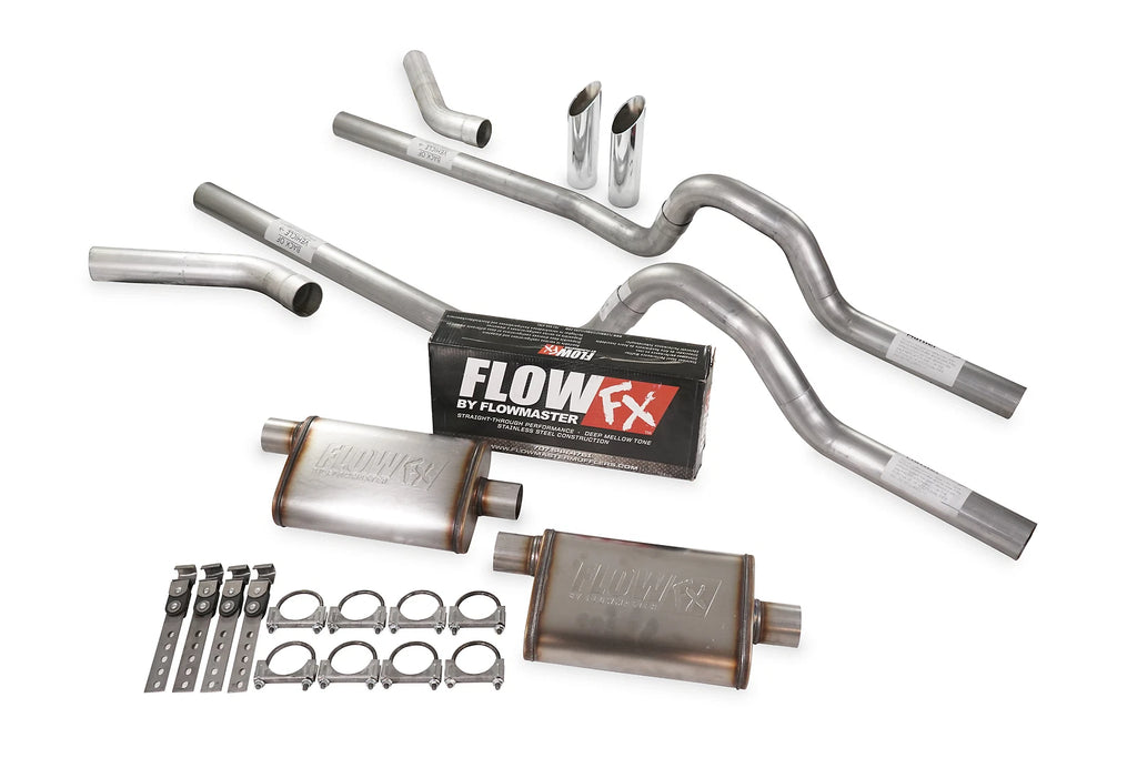 Dual Exhaust Kit 2.5" Flowmaster Flow FX for GM C/K 10 1981–1987