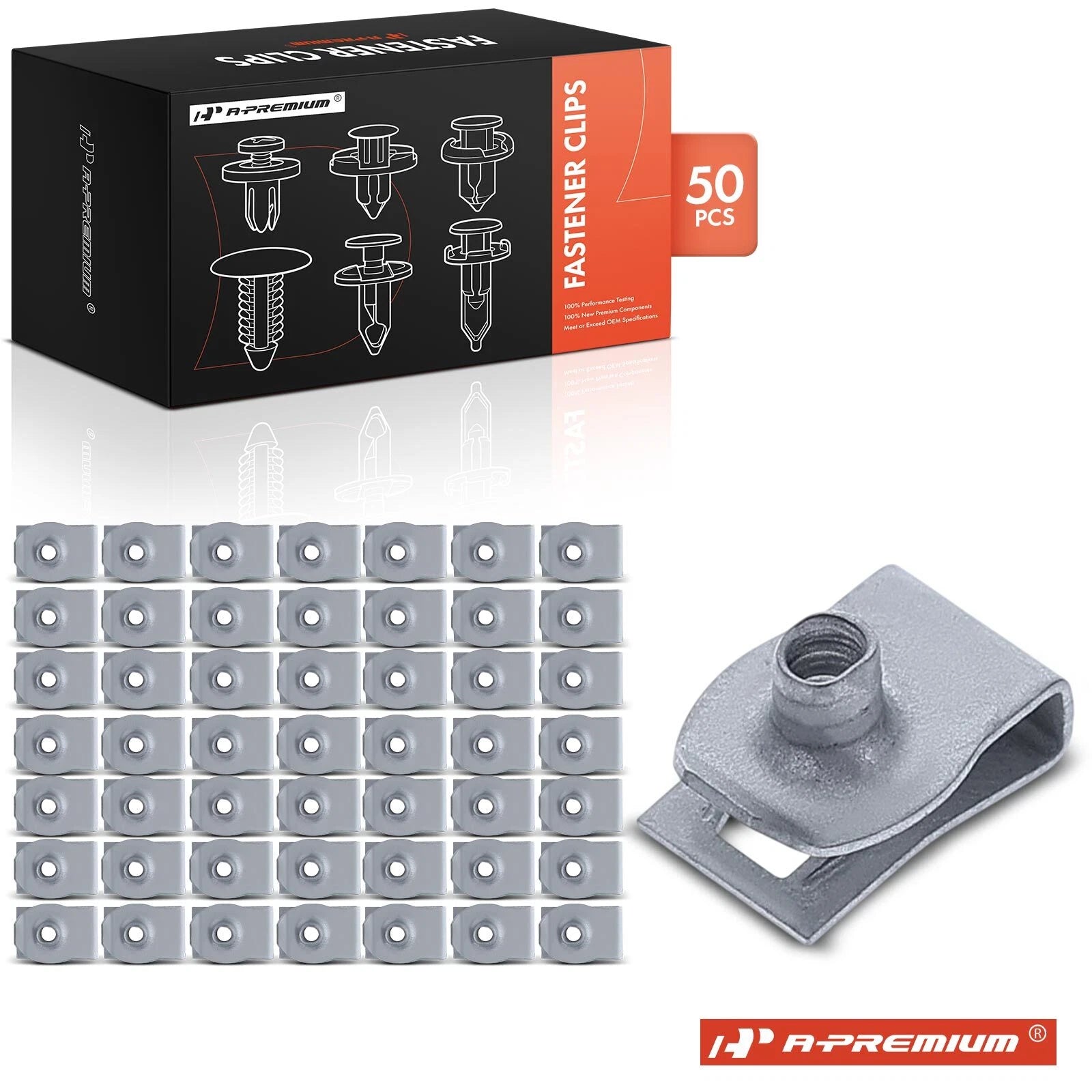 Set of 50 Bumper Headlight Bracket Retainer Clips for Ford
