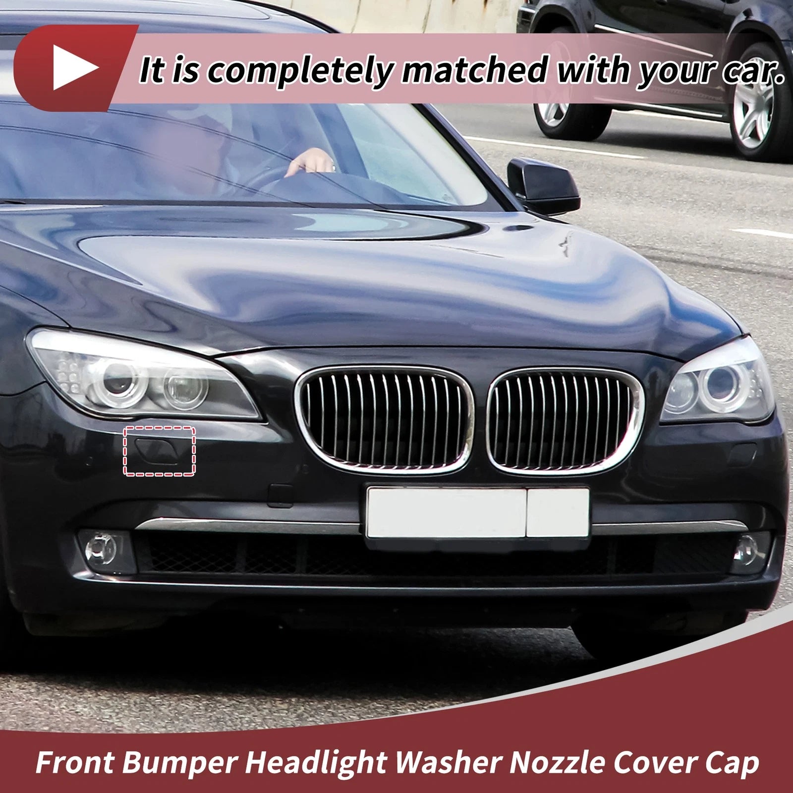 Front Right Washer Nozzle Cover Cap No. 51117210882 for BMW 740i (2011–2015) White