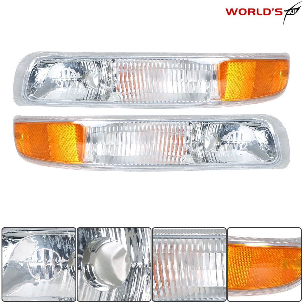 Set of 2 Chrome Headlights for Chevy Silverado/Suburban/Tahoe