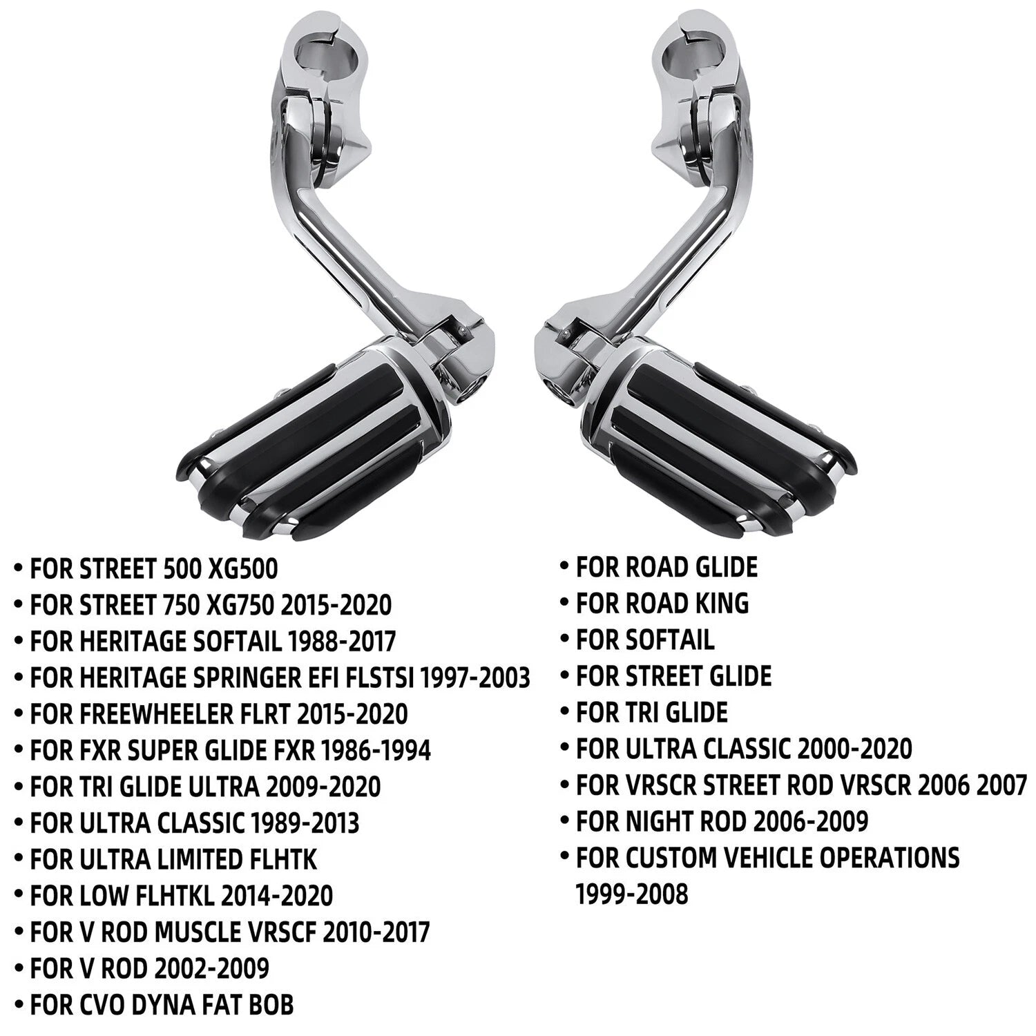 Motorcycle Long Engine Guard Highway Foot Pegs for Harley Road King (2004–2023)