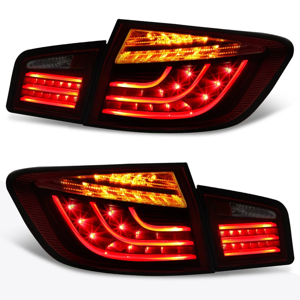 3D LED Streak Tail Light for BMW 5-Series F10 (2011–2013) Smoked/Red