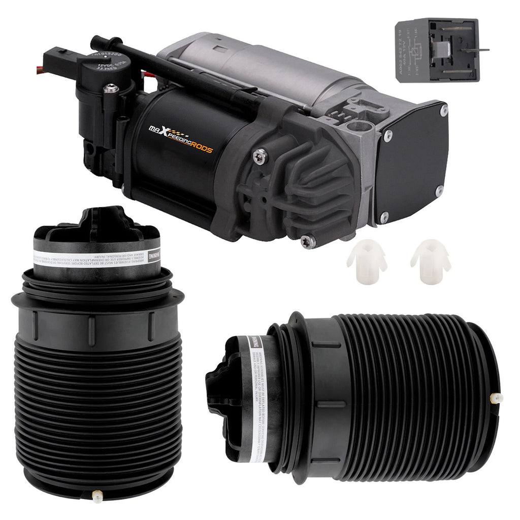 Air Suspension Pump & Rear Air Spring Bags for Mercedes Benz CLS Class (2012–2018)