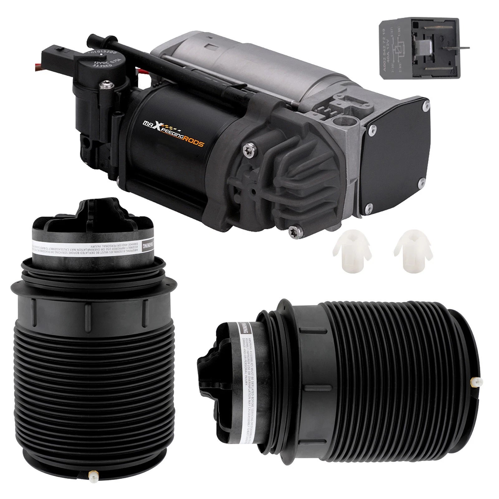 Air Suspension Pump & Rear Air Spring Bags for Mercedes Benz CLS Class (2012–2018)