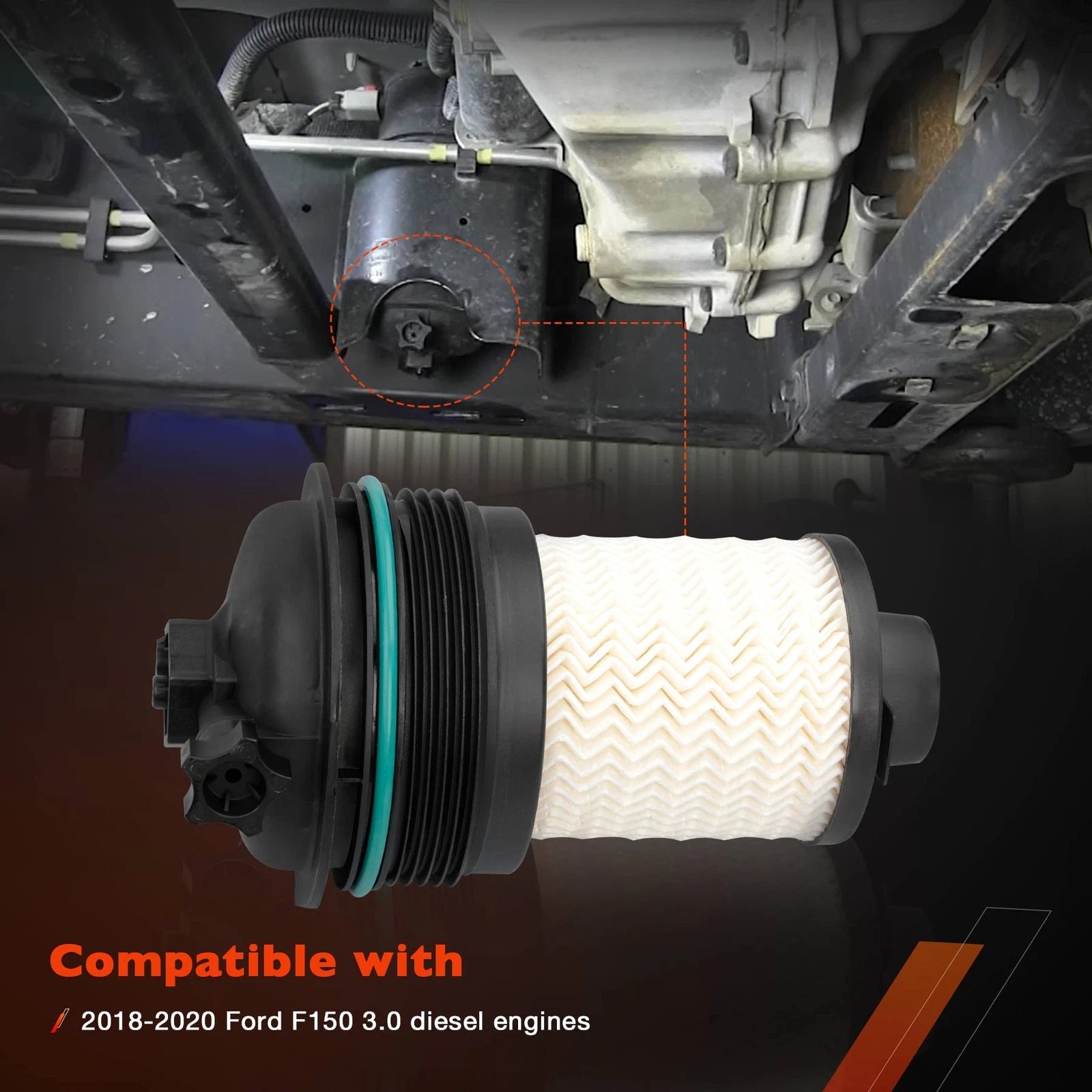 In-Line Diesel Fuel Filter Kit for Ford F-150 2018-2020 3.0L