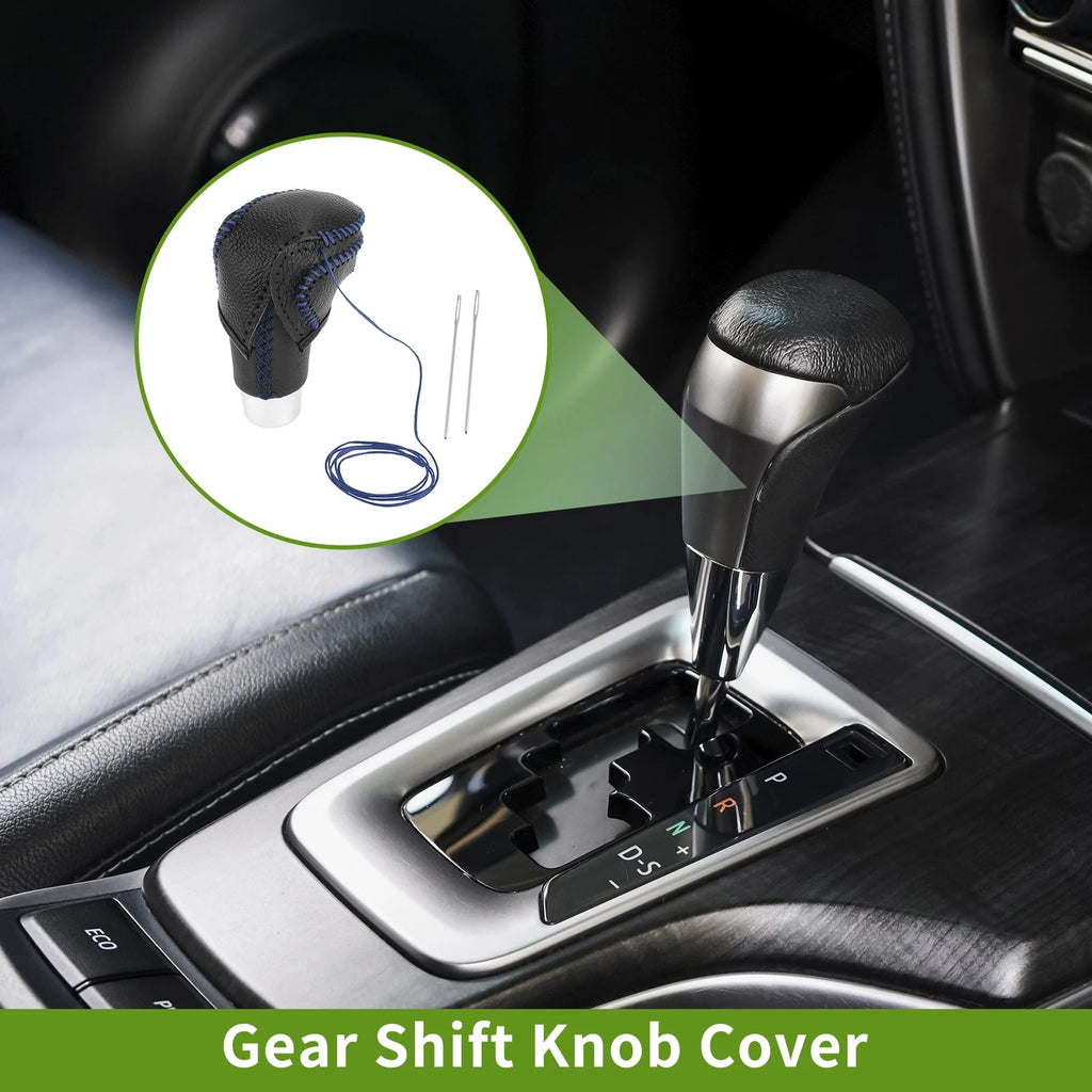Gear Shift Knob Cover for Toyota CH-R (2018–2022) Pebbled Black Blue