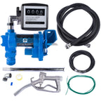 12V Diesel Gasoline Fuel Transfer Pump 20GPM with Oil Meter
