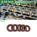 Set of 5 Oil Seals for Various Models (22x38x8mm, FKM Rubber)
