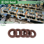 Set of 5 Oil Seals for Various Models (22x38x8mm, FKM Rubber)