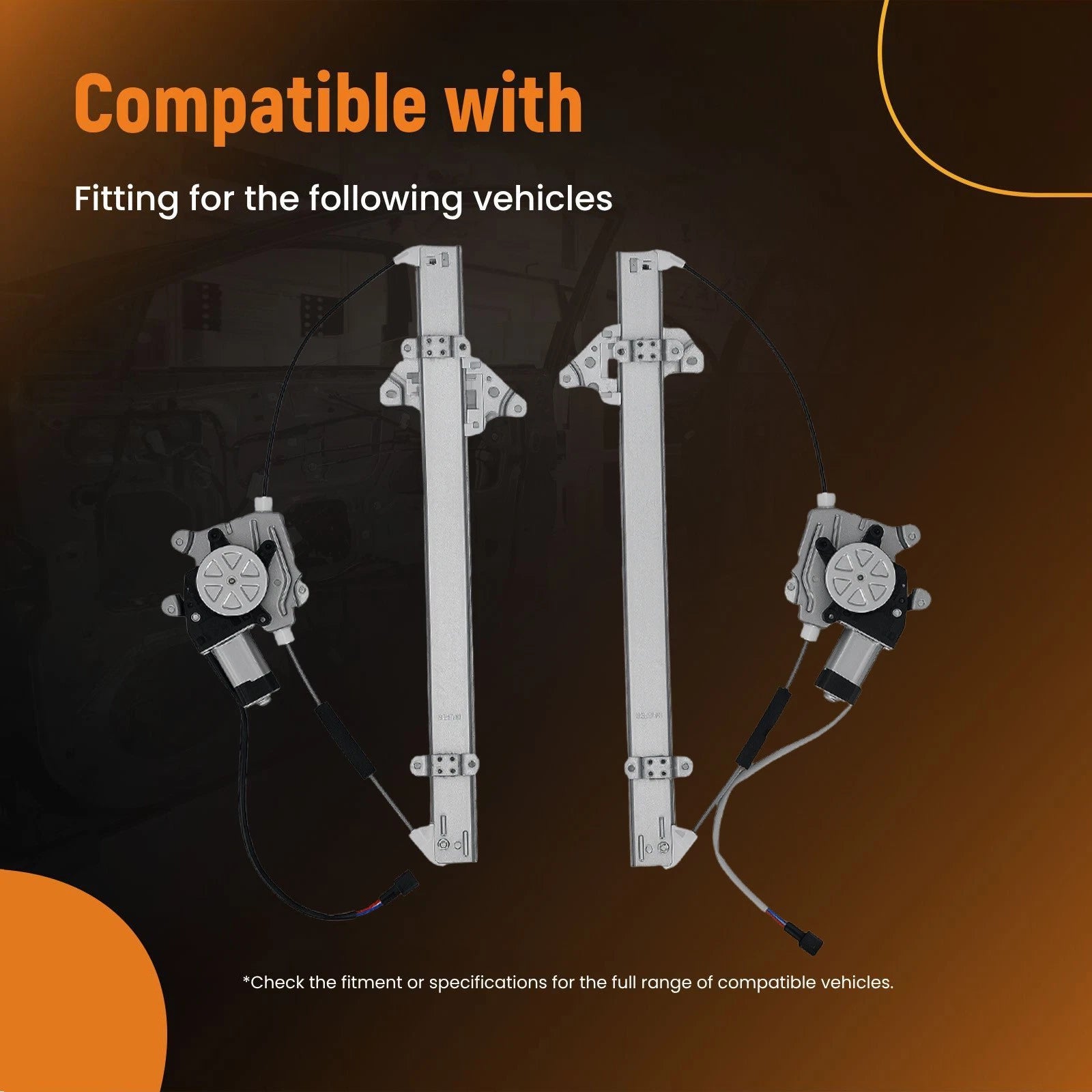 2X Front Window Regulator Assembly for Nissan Frontier (2005-2021)
