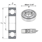 6307ZZ Deep Groove Ball Bearing P4 for Scooter Skateboard Wheel (1 Pc)