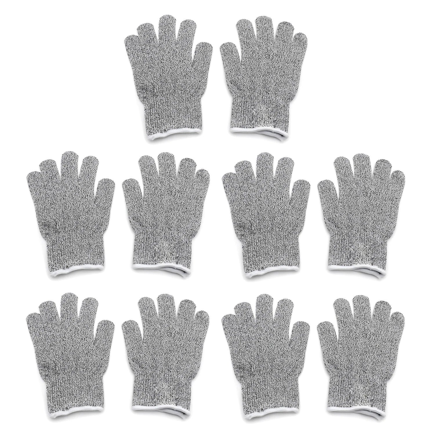 5 Pair Cut Resistant Gloves Level 5 for Kitchen Use