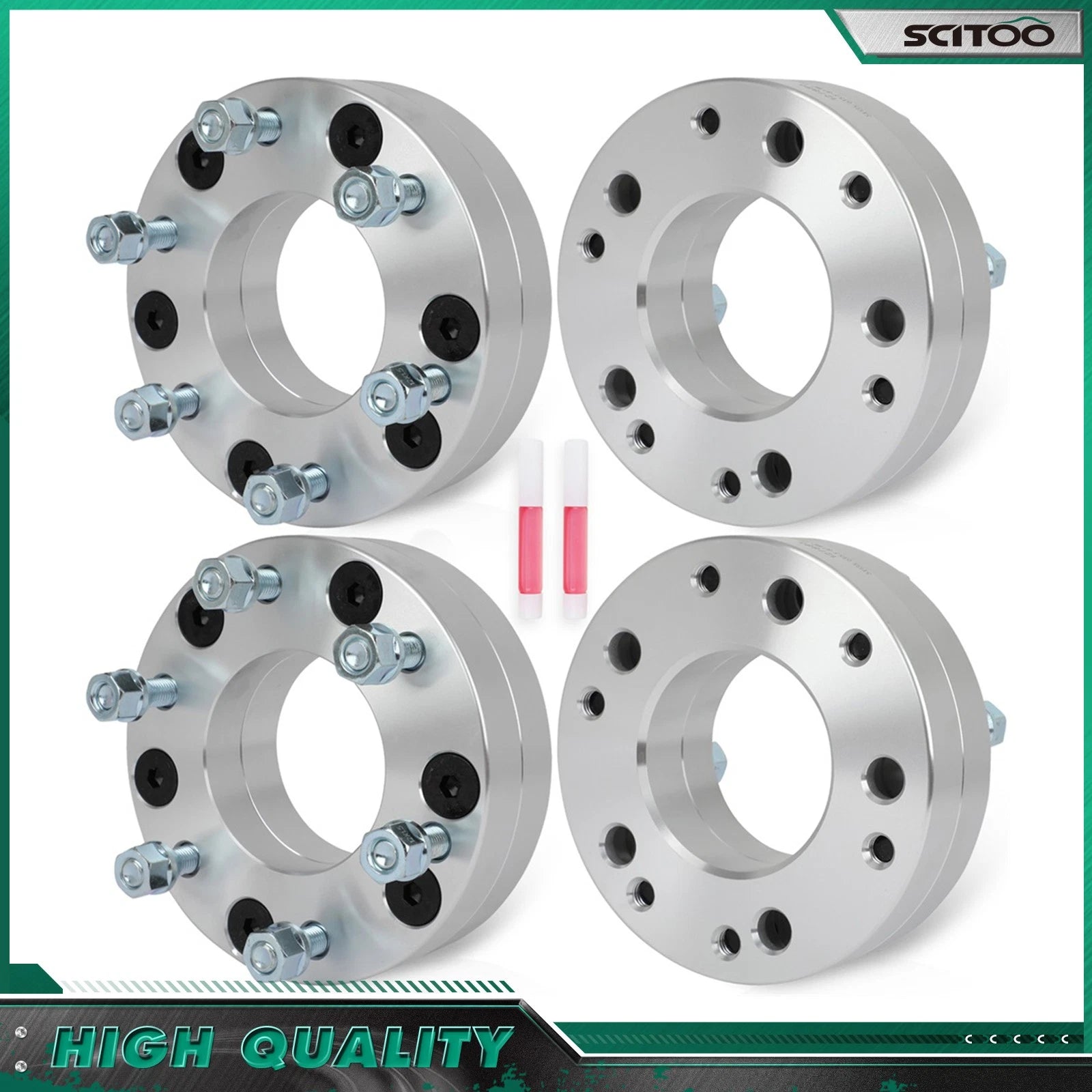 4X 2" Wheel Adapters 5x135 to 6x139.7/6x5.5 12x1.5 for Ford F-150 (1997–2003)