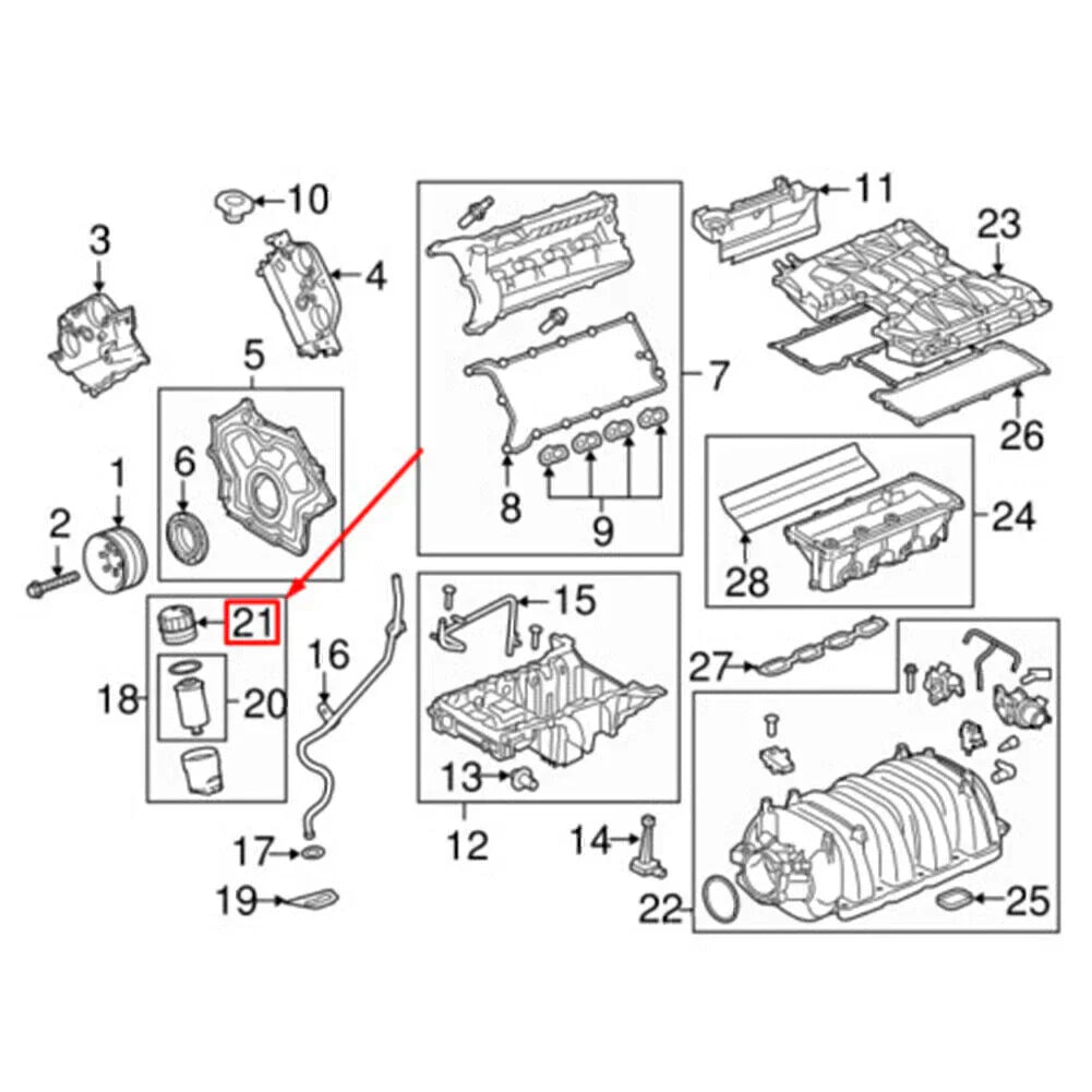Oil Filter Cover for Land Rover Range Rover Sport Velar Discovery (2005-2023)
