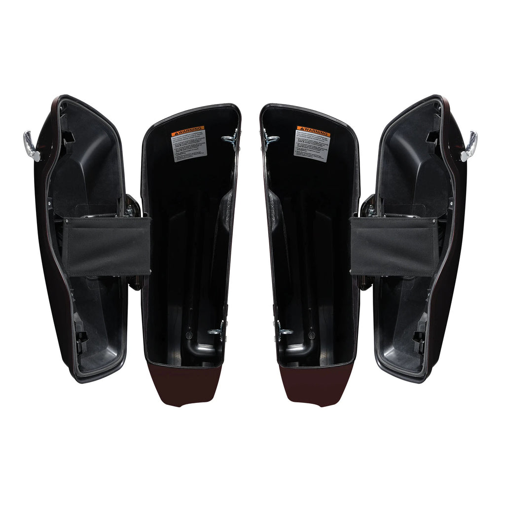 4" Hard Saddlebags for Harley Street Glide (2014–2025) Midnight Crimson/Vivid Black