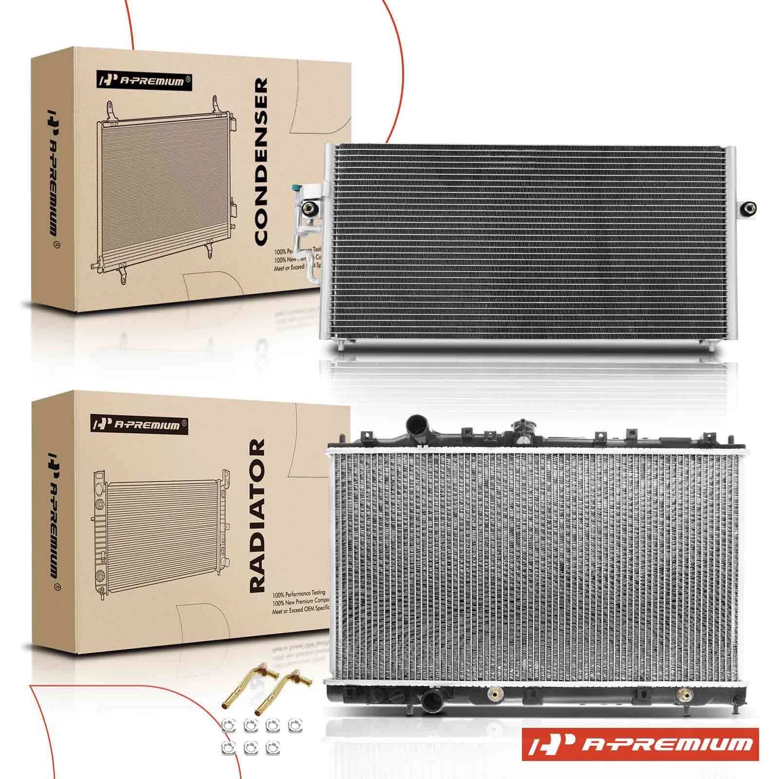 2 Radiator & AC Condenser Cooling Kit for Mitsubishi Mirage (1997–2002)