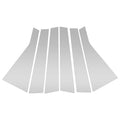 6 Pcs Door Pillar Window Trim for Hyundai Santa Fe ix45 (2019–2021) Silver Tone