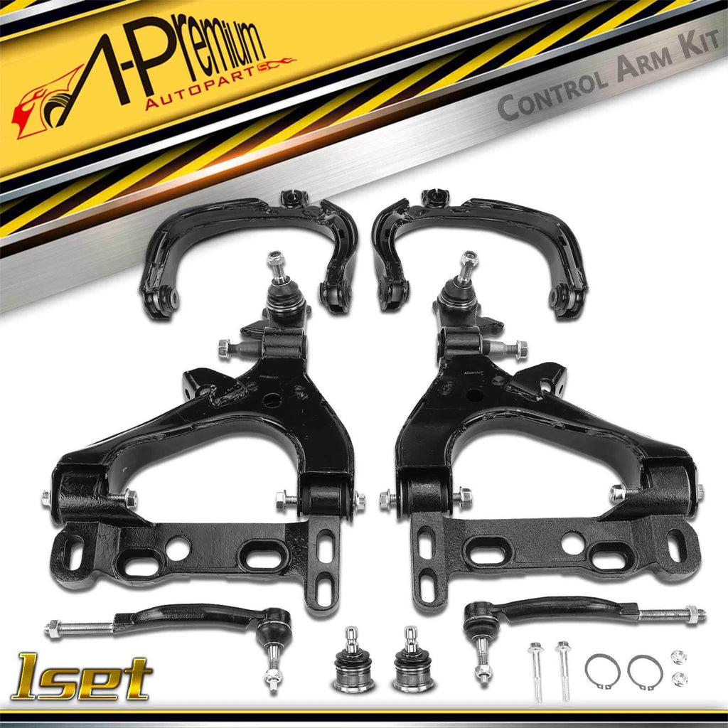 Set of 8 Control Arms with Ball Joints & Tie Rods for Chevy Trailblazer (2002–2009)