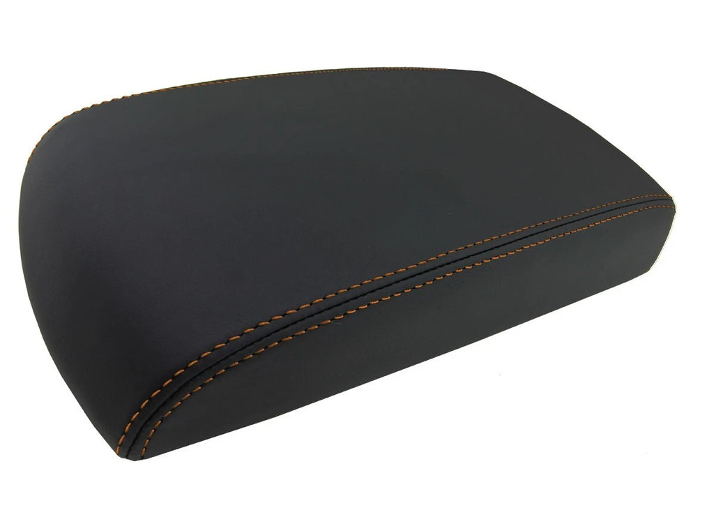 Leather Console Lid Armrest Cover for Chevrolet Impala (2006–2019) Orange Stitch