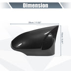 Pair Rearview Mirror Cover Overlay Black Carbon Fiber for Toyota Corolla (2014–2018)
