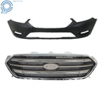 Front Bumper Cover and Grille Assembly for Ford Taurus (2013-2019) Chrome
