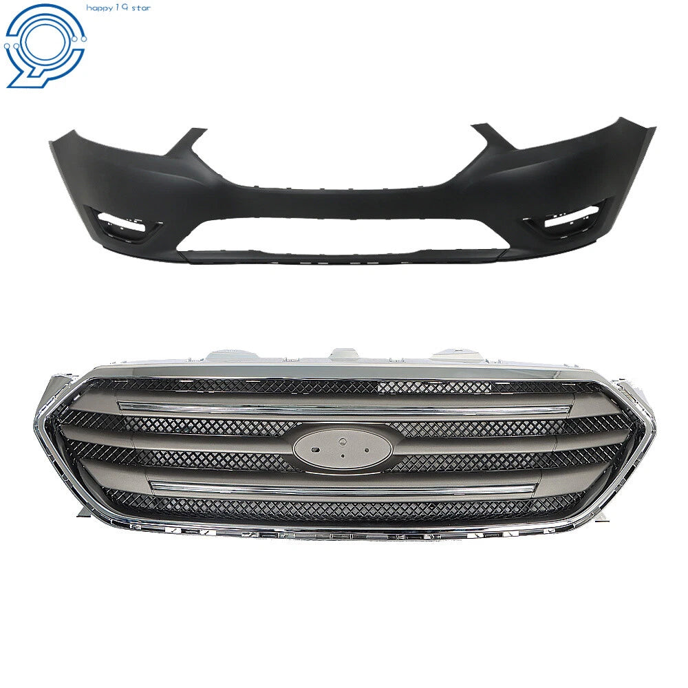 Front Bumper Cover and Grille Assembly for Ford Taurus (2013-2019) Chrome