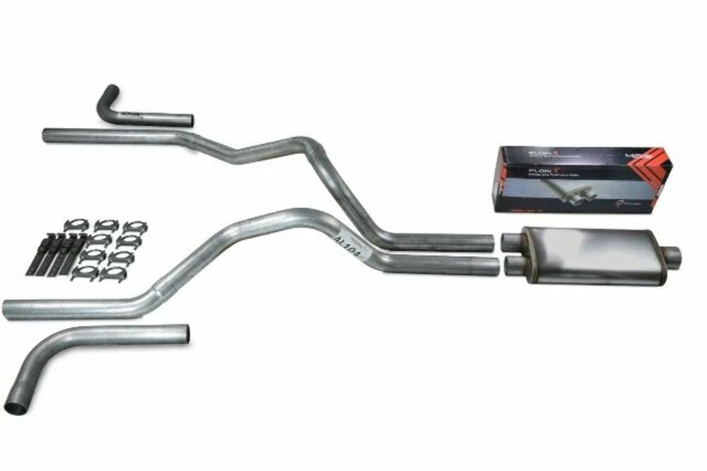 2.5" Dual Exhaust Kit for Chevy GMC 1500 (2019–2025) - Flow II Stainless Muffler