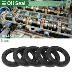 Set of 5 Oil Seal TG4 Lip Seal Ring NBR Rubber 30x45x7mm